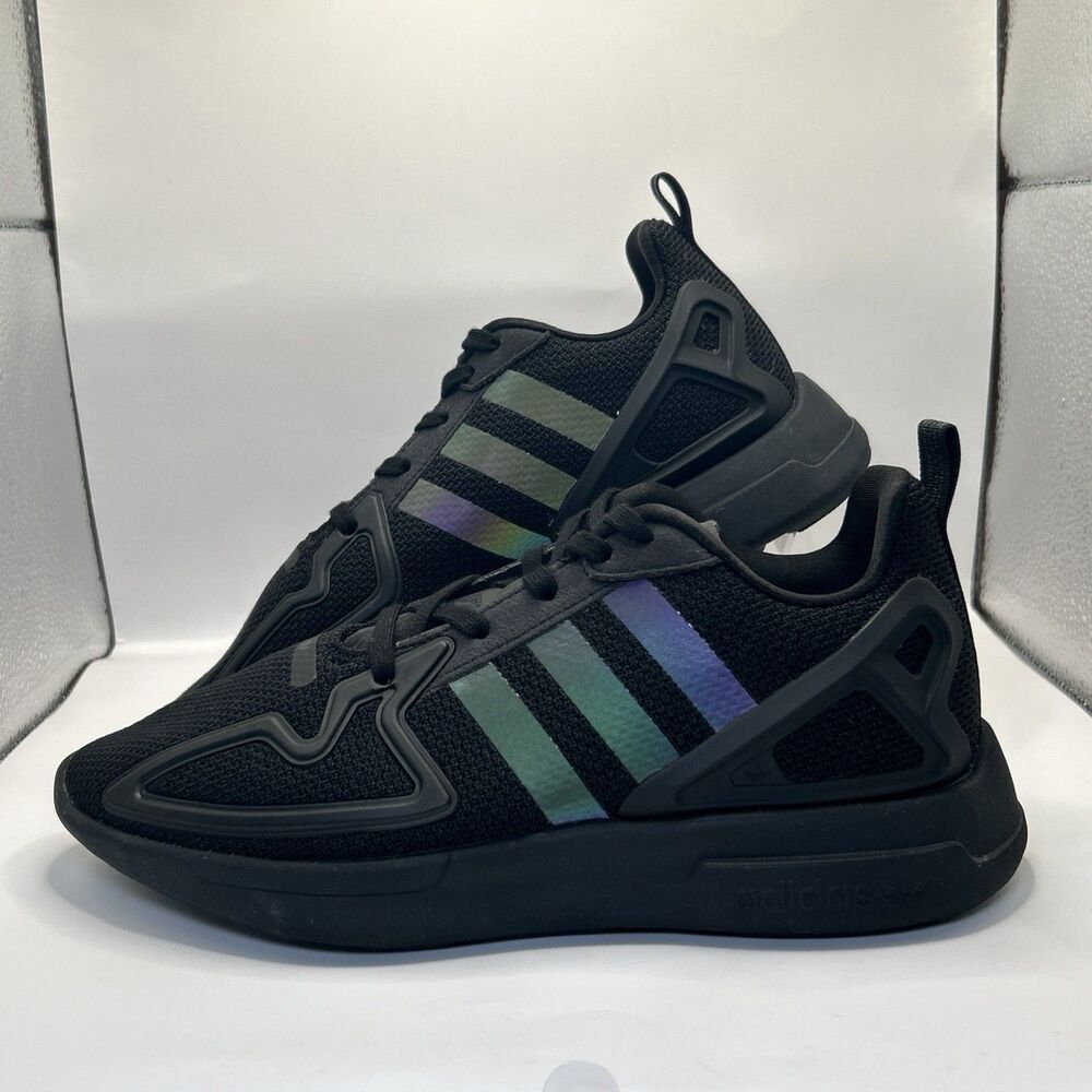 Adidas Kids 5.5Y Black Athletic Sneakers Youth Boys Girls School Shoes DISPLAY